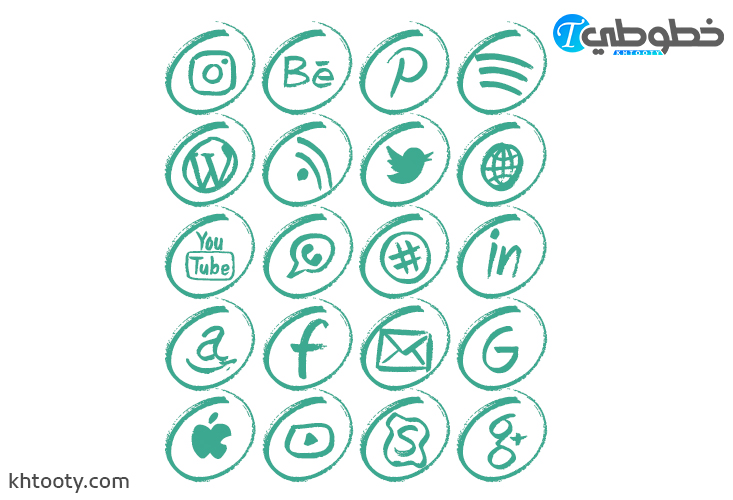 شعارات مواقع التواصل الاجتماعي png