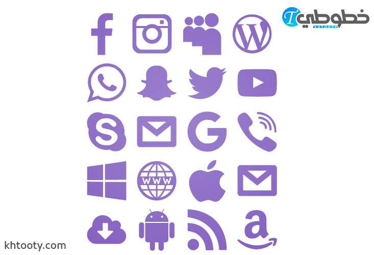تحميل شعارات مواقع التواصل الاجتماعي png
