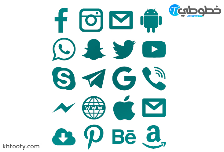 شعارات مواقع التواصل الاجتماعي للتصميم